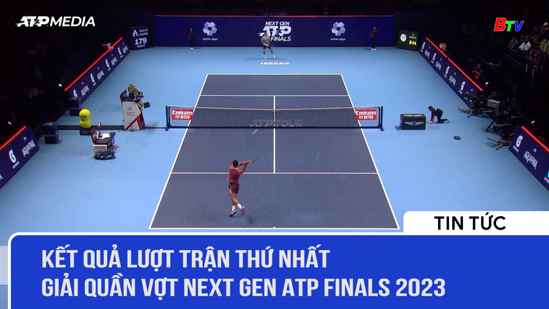 Kết quả lượt trận thứ nhất Giải quần vợt Next Gen ATP Finals 2023